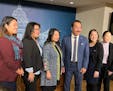 Members of the Minnesota Asian and Pacific Caucus include (left to right) Rep. Samantha Sencer-Mura, Rep. Kaohly Her, Vice Chair and Sen. Susan Pha, C
