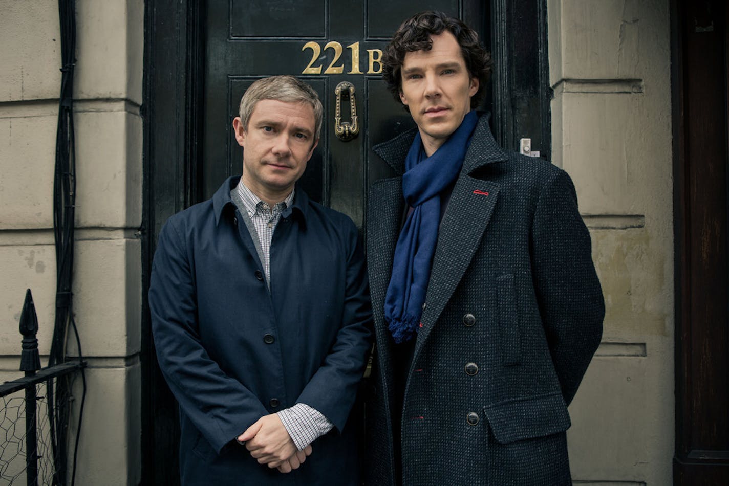 Martin Freeman and Benedict Cumberbatch in "Sherlock"