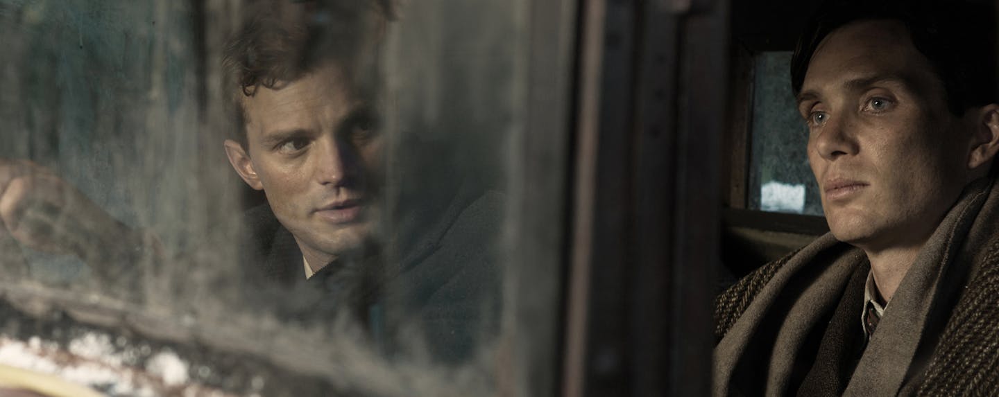 Jamie Dornan (left) stars as Jan Kubi&#xf6; and Cillian Murphy stars as Josef Gabc&#xcc;k in director Sean Ellis&#xed; ANTHROPOID, a Bleecker Street release Credit : James Lisle / Bleecker Street