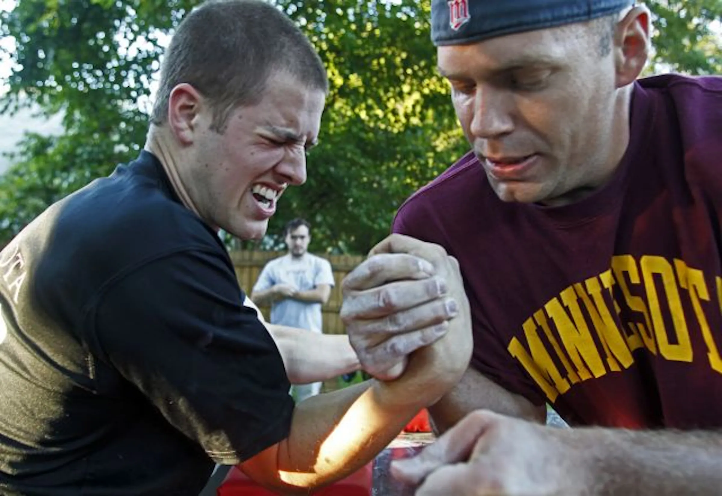 Arm wrestler has grip on good health