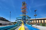 The new Rise of Icarus waterslide tower stands 145 feet at Mt. Olympus theme park and resort in Wisconsin Dells, making it the tallest waterslide in N