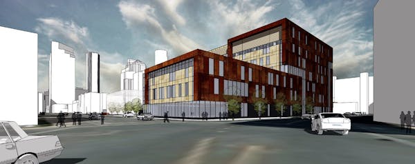 The new Ambulatory Outpatient Specialty Center planned for a site across 8th St. from the Hennepin County Medical Center