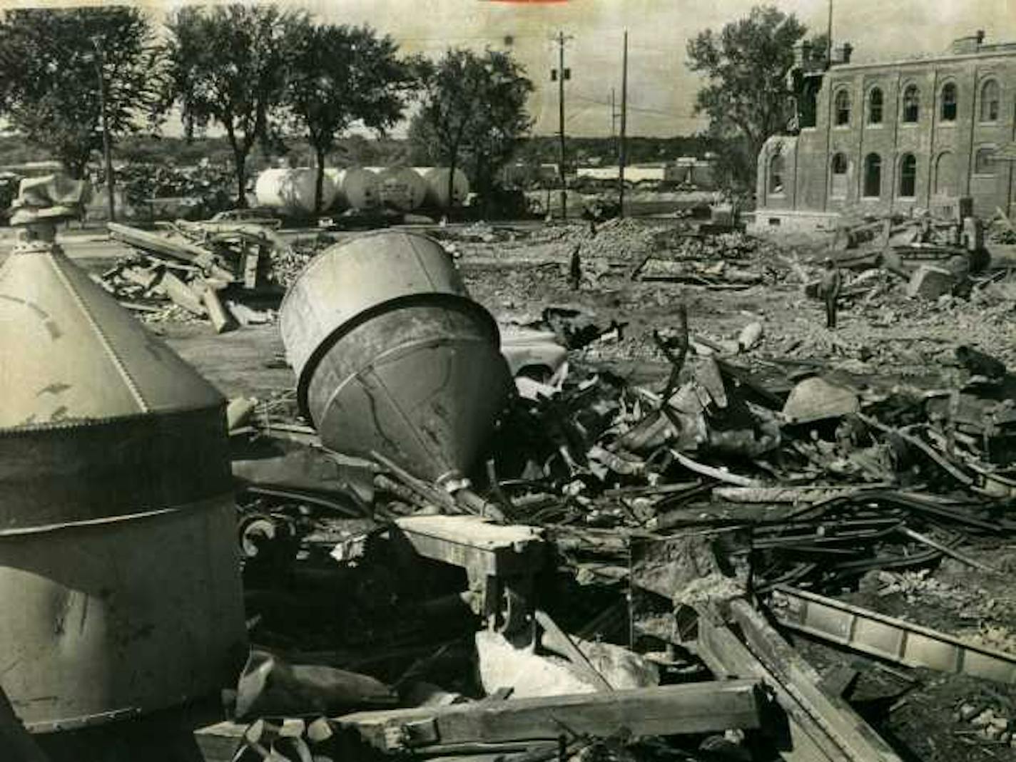 Gluek brewery during 1966 demolition   Star Tribune file photo