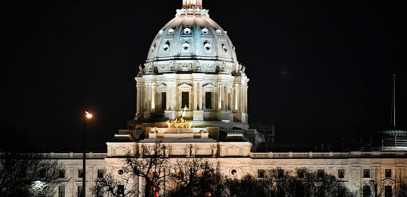 The Minnesota State Capitol sits quiet in the early morning hours, a few days before legislators return from Easter Passover break. ] GLEN STUBBE &#xef; glen.stubbe@startribune.com Friday April 14, 2017 EDS: Available for use for any related story. GS ORG XMIT: MIN1704161945521165