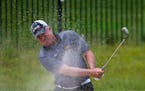 Kenny Perry hits a ball out of a bunker in the final round of the 3M Championship. ] ALEX KORMANN • alex.kormann@startribune.com The final day of th