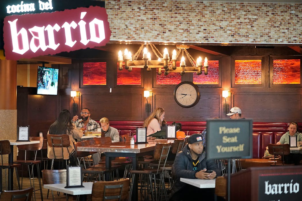 Barrio has returned to offering its full menu and normal business hours but patience is advised for holiday travelers as the workforce shortage ripples through the industry and seen at Minneapolis-St. Paul International Airport Terminal 2 Monday, Oct. 17, 2022 in Bloomington, Minn. 