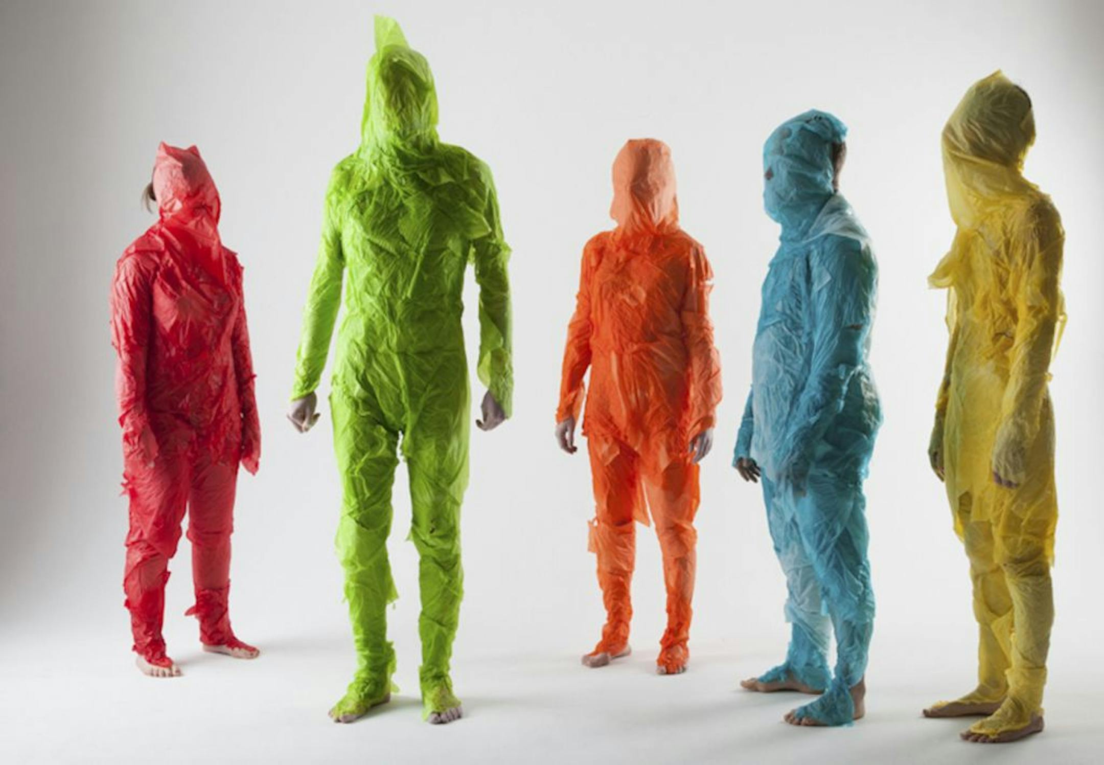 Performers in "Basic North, a performance in three directions," forge a link between today's real and virtual worlds.