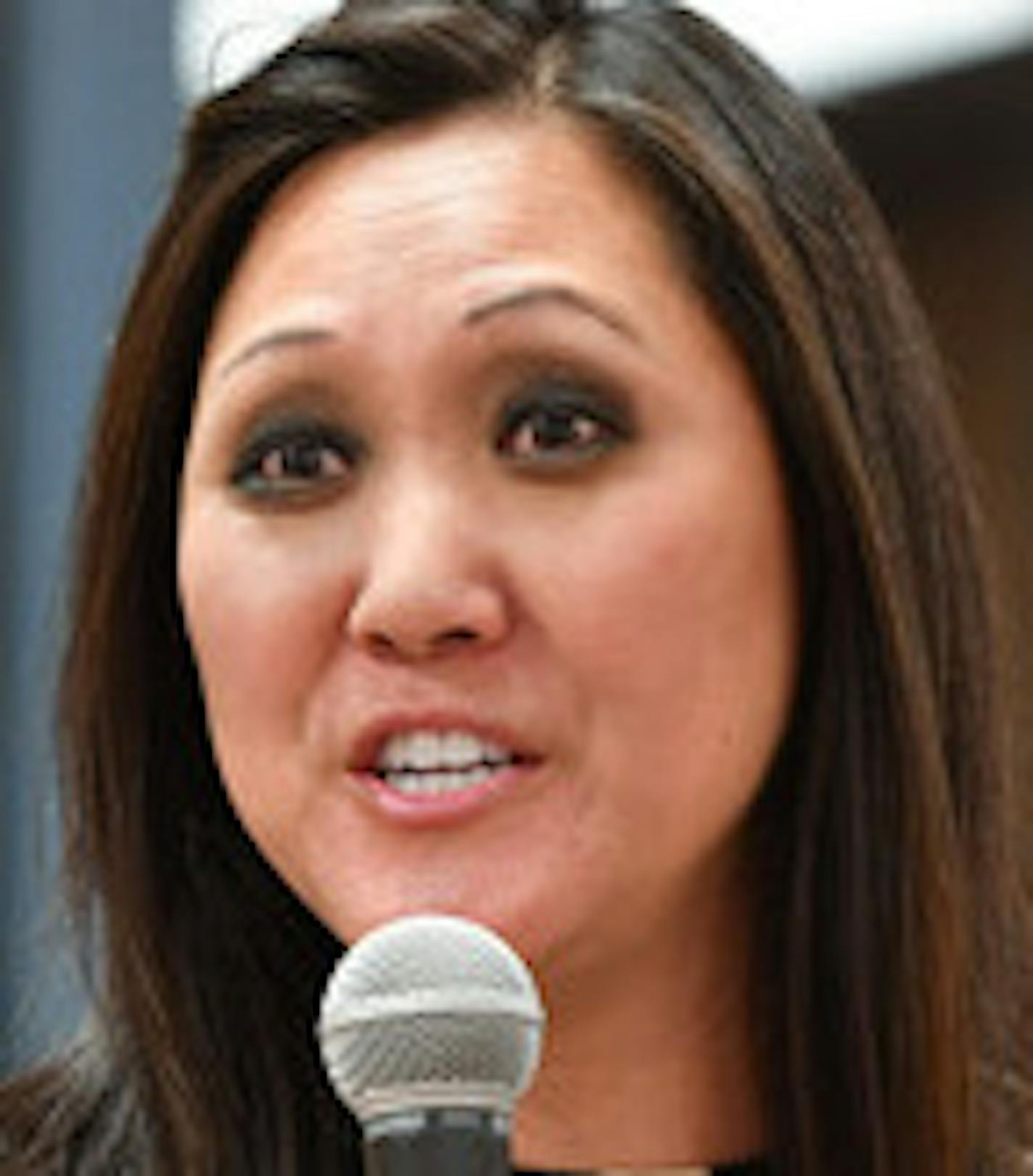 State GOP Chairman Jennifer Carnahan spoke to the group at the SD49 candidate forum Tuesday night. ] GLEN STUBBE &#x2022; glen.stubbe@startribune.com Tuesday, January 23, 2018 Four GOP Governor candidates spoke at the January Senate District 49 dinner program, Hennepin County Commissioner Jeff Johnson, MN Representative Matt Dean, former MN GOP Chair Keith Downey, educator and Naval Reservist Phillip Parrish, and a representative of Woodbury mayor Mary Giuliani Stephens EDS: Use for any appropri