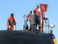 The fast-attack submarine USS Minnesota pulled into its home port at Naval Submarine Base New London in Groton, Conn., Dec 20, 2019.