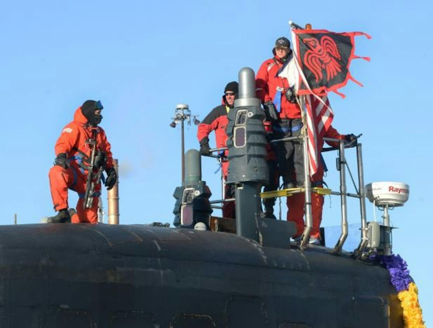 The fast-attack submarine USS Minnesota pulled into its home port at Naval Submarine Base New London in Groton, Conn., Dec 20, 2019.