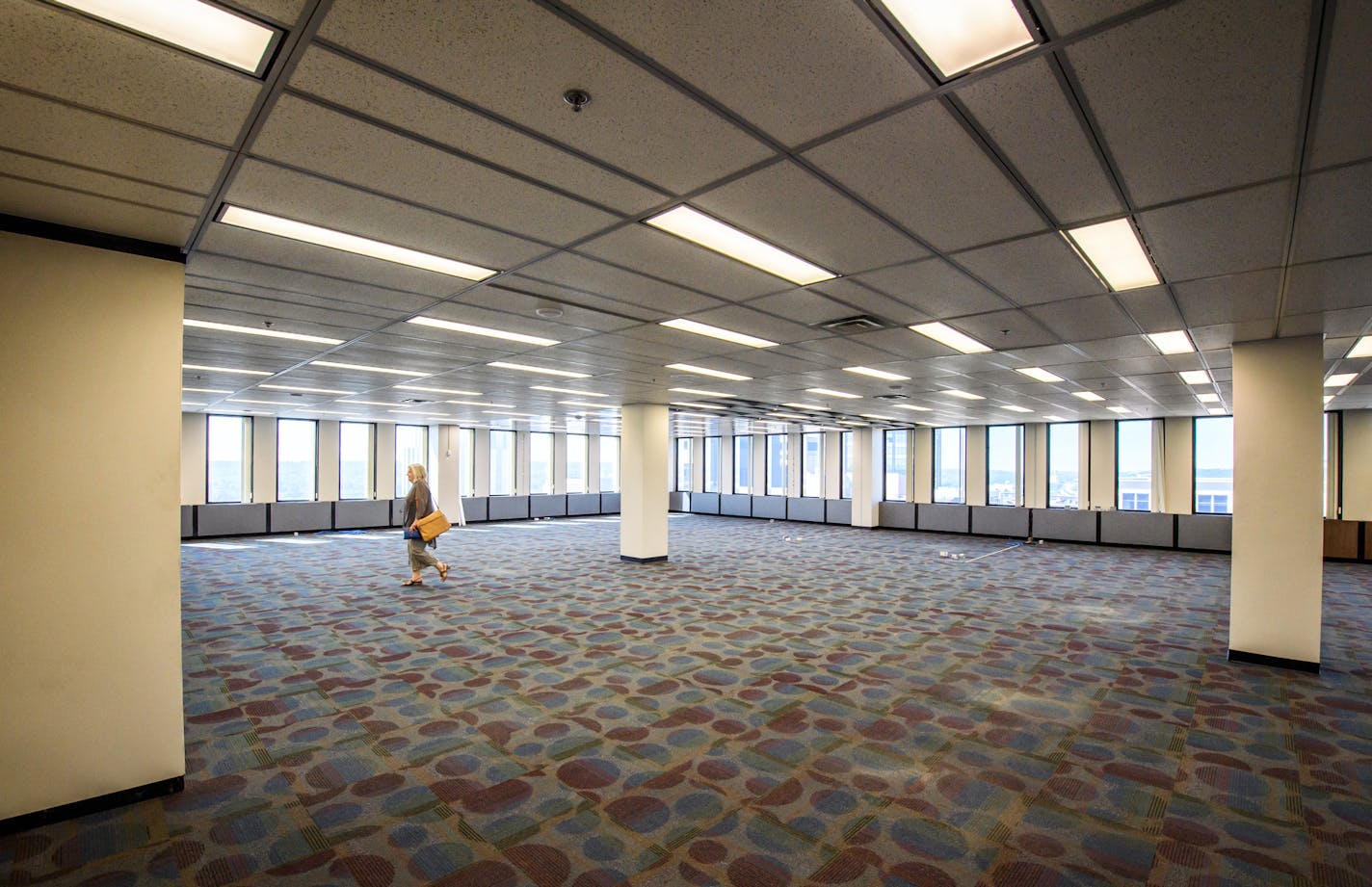 An office in the former Ecolab headquarters is shown in August 2017 before it was redeveloped into Osborn370, a tech center in Downtown St. Paul. (Staff photo by Glen Stubbe) ORG XMIT: MIN1708081239480823