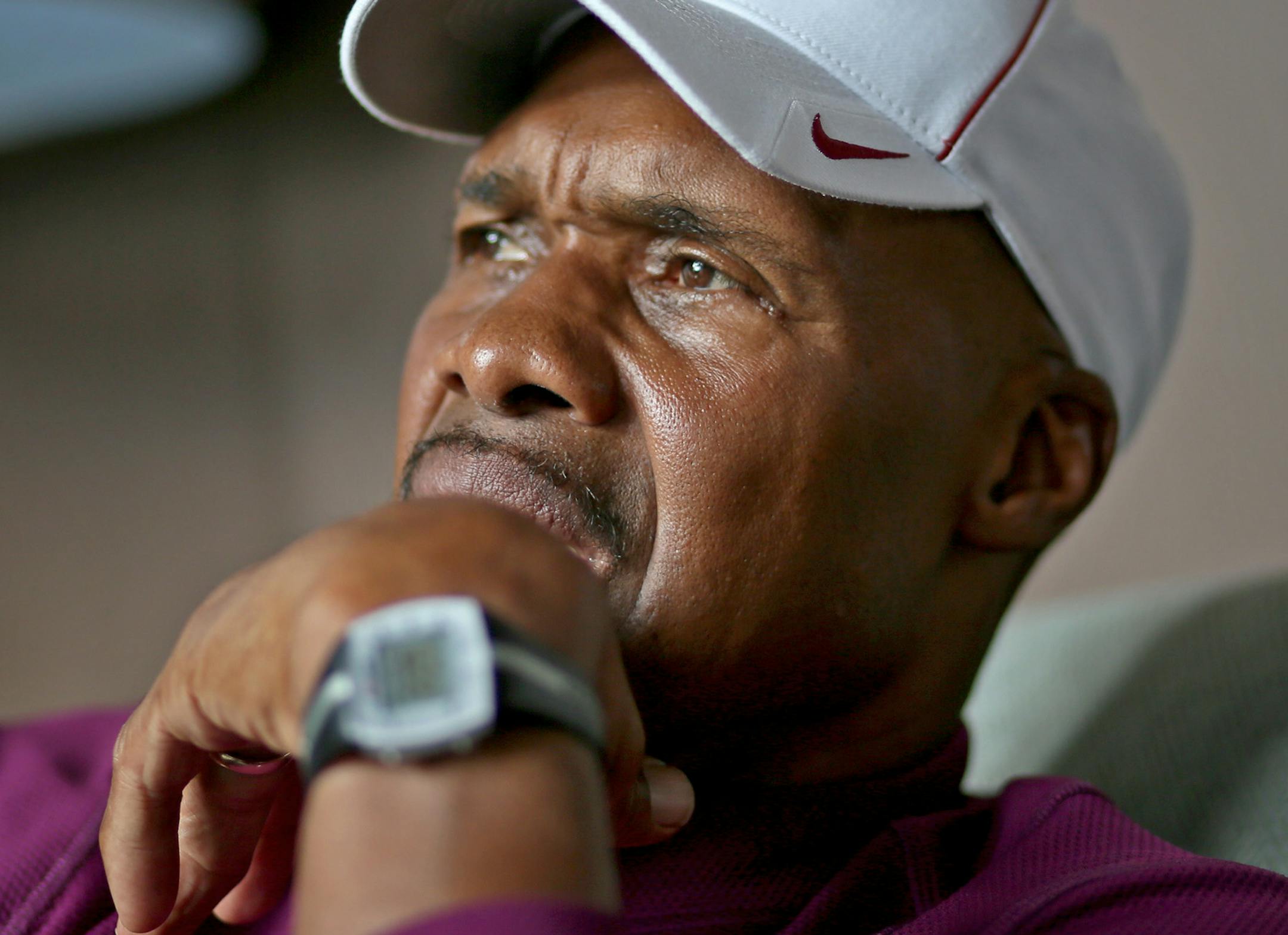 Ex-Minnesota Vikings linebacker Matt Blair, whose career spanned from 1974 to 1985, experienced numerous injuries over his pro playing career, including head injuries. Blair has experienced physical pain and had surgery to replace both knees in 2014. He has also experienced memory loss and often becomes emotional when talking about his desire to make sure his family is financially taken care of when he is gone. He was seen at his home Friday, Feb. 13, 2015, in Plymouth, MN.](DAVID JOLES/STARTRIB