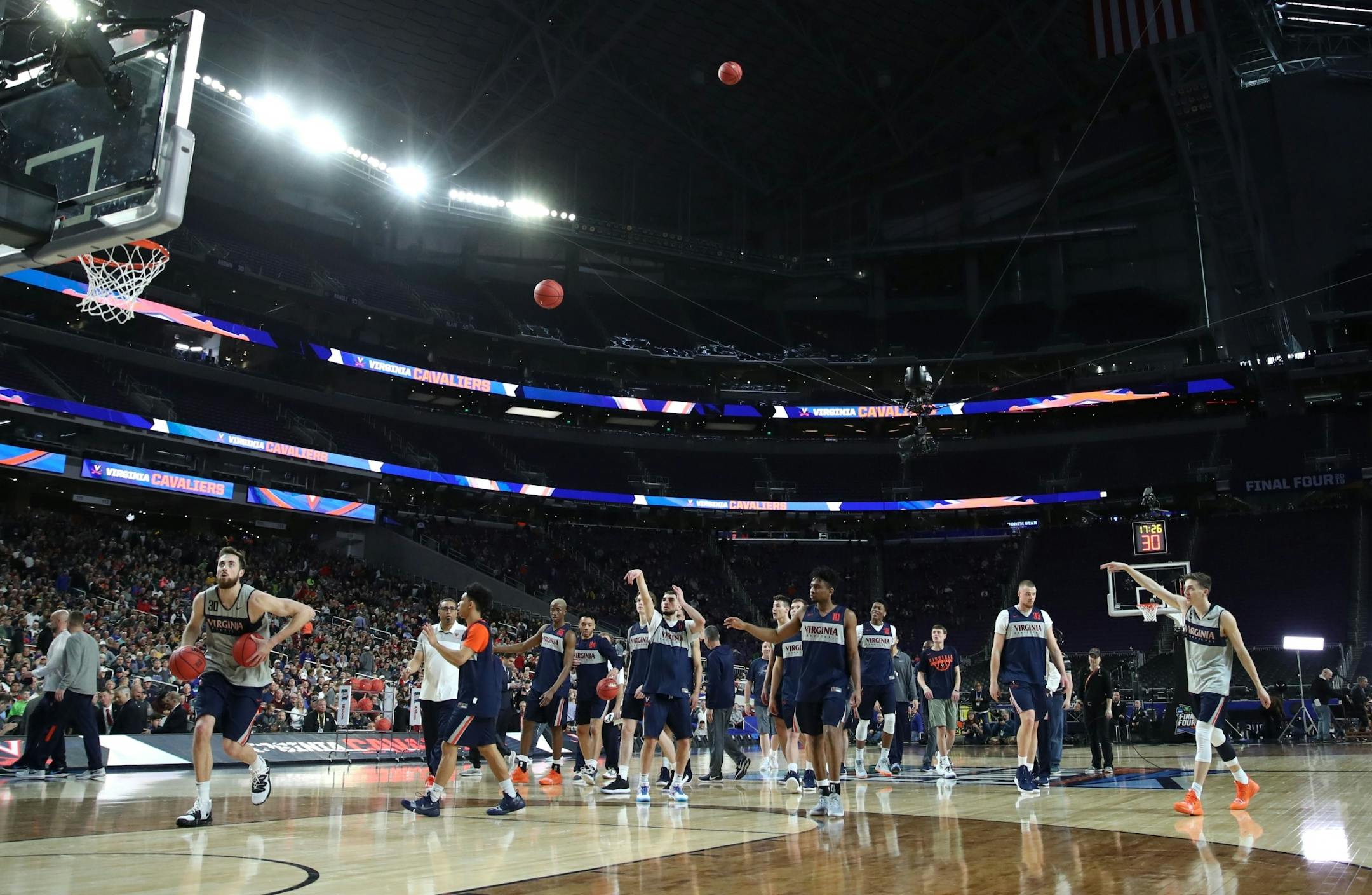 Virginia ended their open practice.