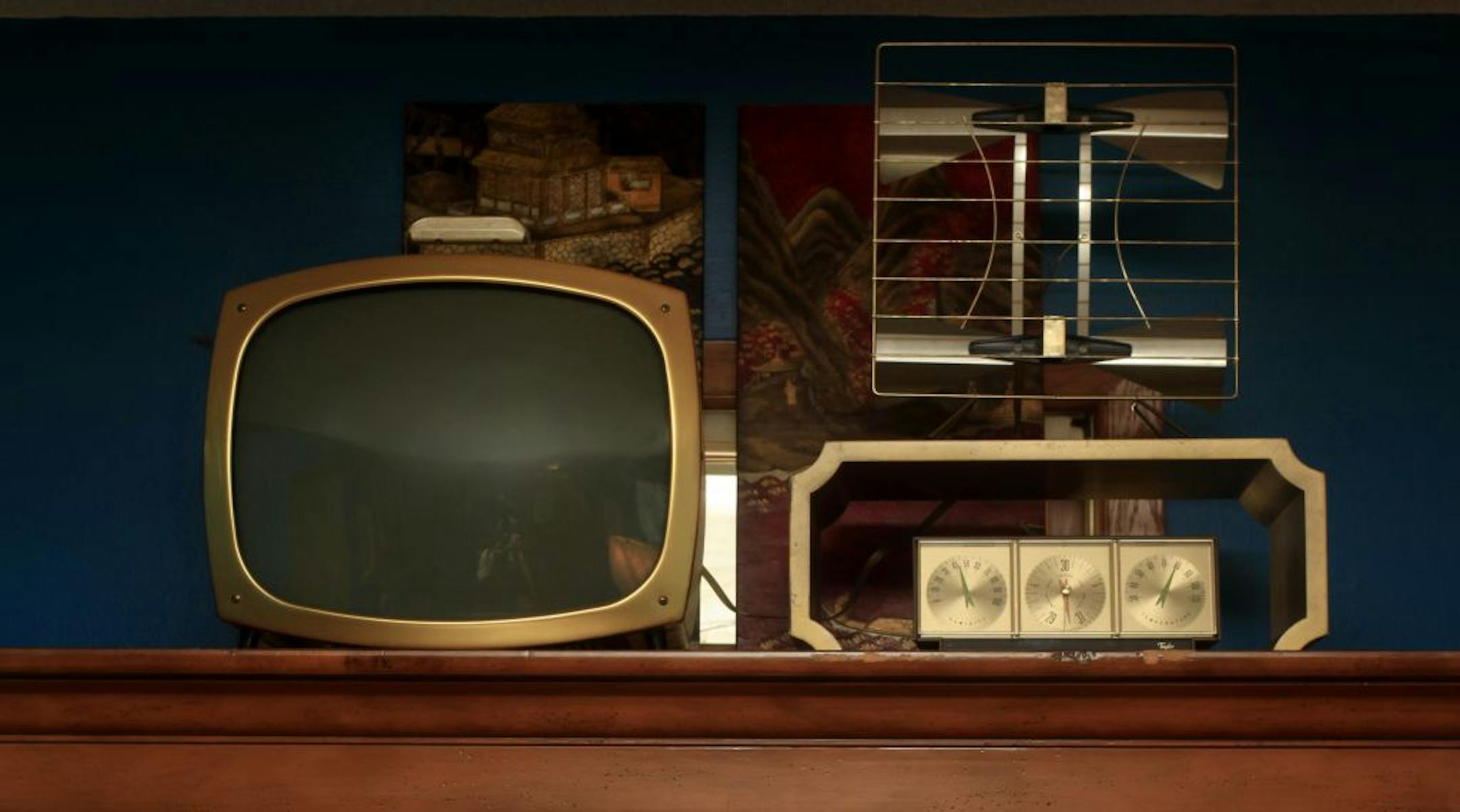 Detail in Jon and Trixi Hunt"s in living room. Retro Renovators Jon and Trixi Hunt have restored their home back to the 1960s. Robbinsdale, MN. July 13, 2012.