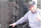 Michael Boosalis, at Veterans Memorial Park in Richfield, was proud of his time in the Merchant Marines.