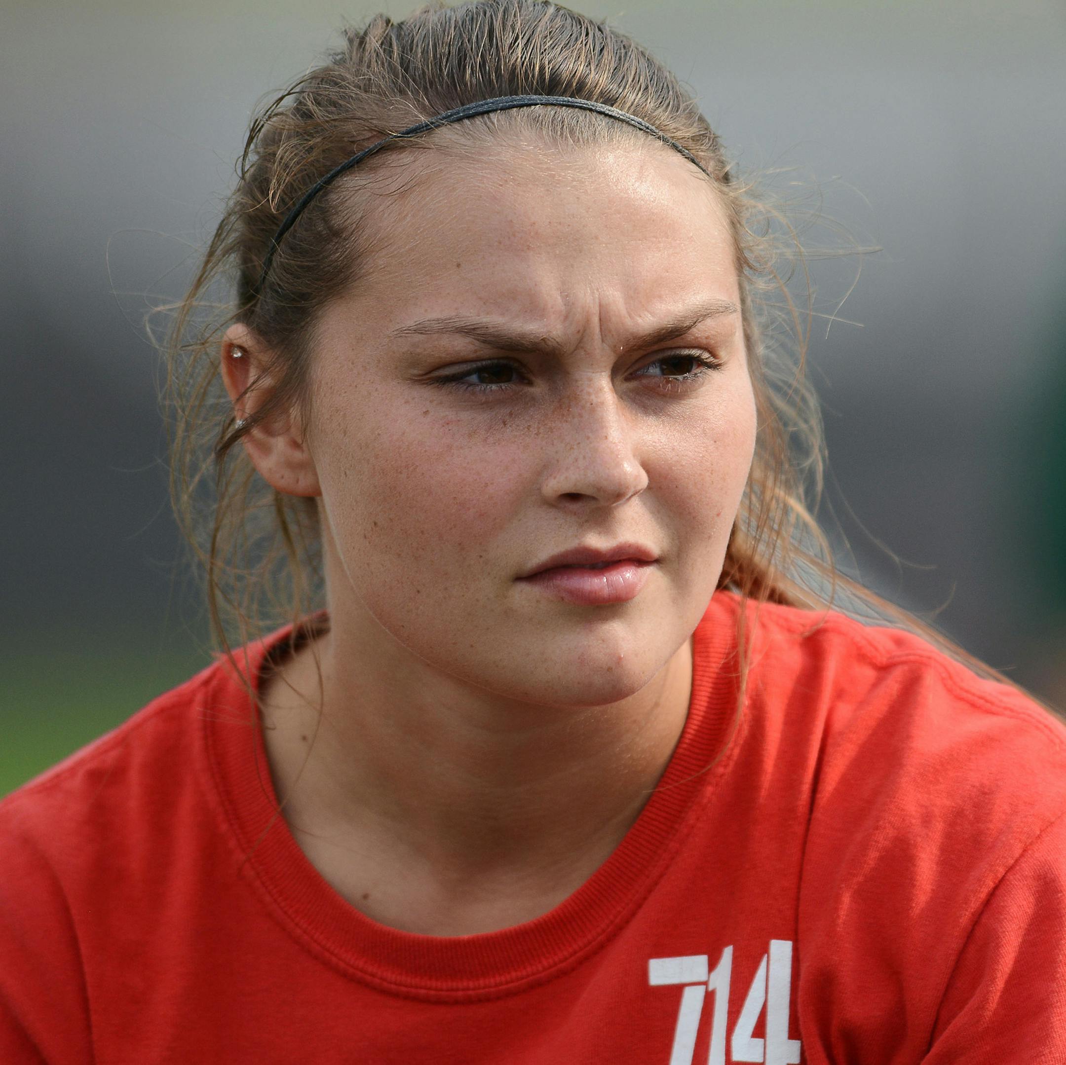 Maddie Gourley during the AAU Regional Track & Field Championship in Brooklyn Park, Minn., on Sunday June 28, 2015. ] RACHEL WOOLF ∑ rachel.woolf@startribune.com