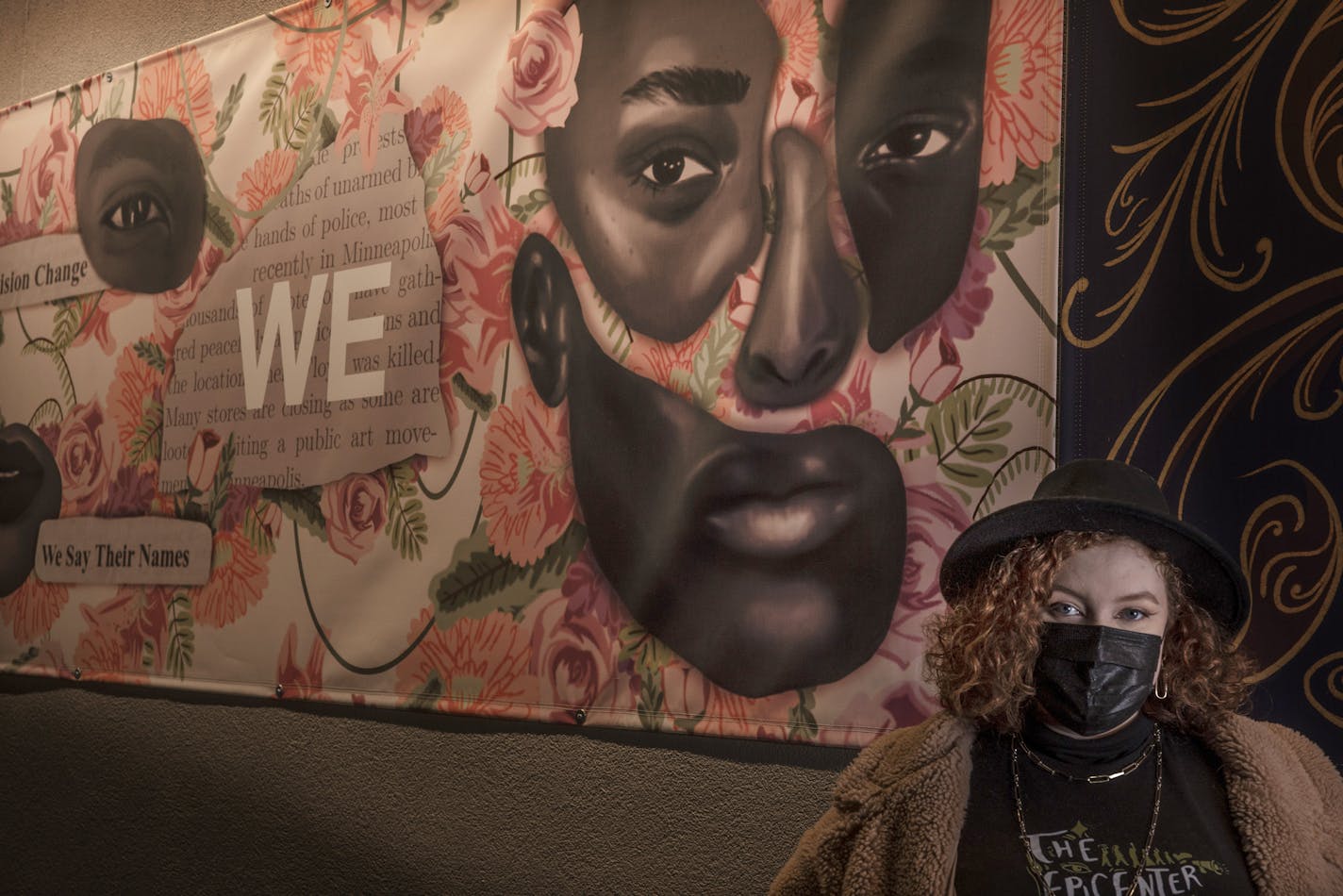 Avahnii Lewis and her mural, "Envision Change.". ] Jerry Holt •Jerry.Holt@startribune.com