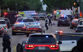 The scene of the shooting Thursday in Minneapolis.