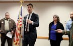 Minneapolis mayor Jacob Frey talks about solutions to the opioid epidemic after the findings of a taskforce of city, county and state leaders as well 
