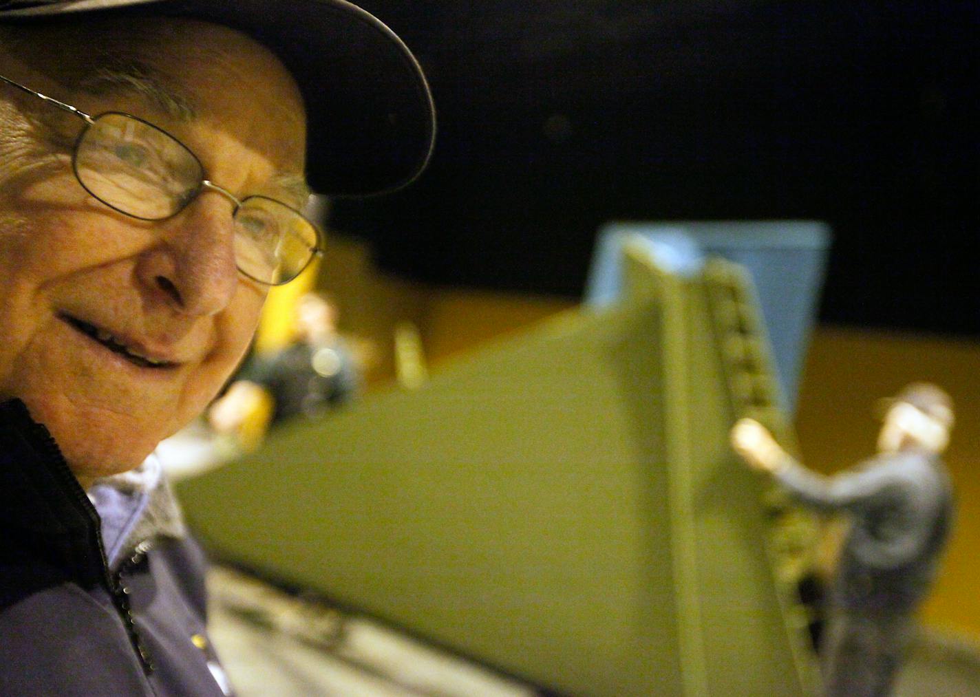 Jim Carroll, who flew as a paratrooper in the Douglas C-47 during World War II, was pleased to see his plane arrive to be part of an exhibit at the History Center. The aircraft transported troops and supplies and dropped paratroopers.