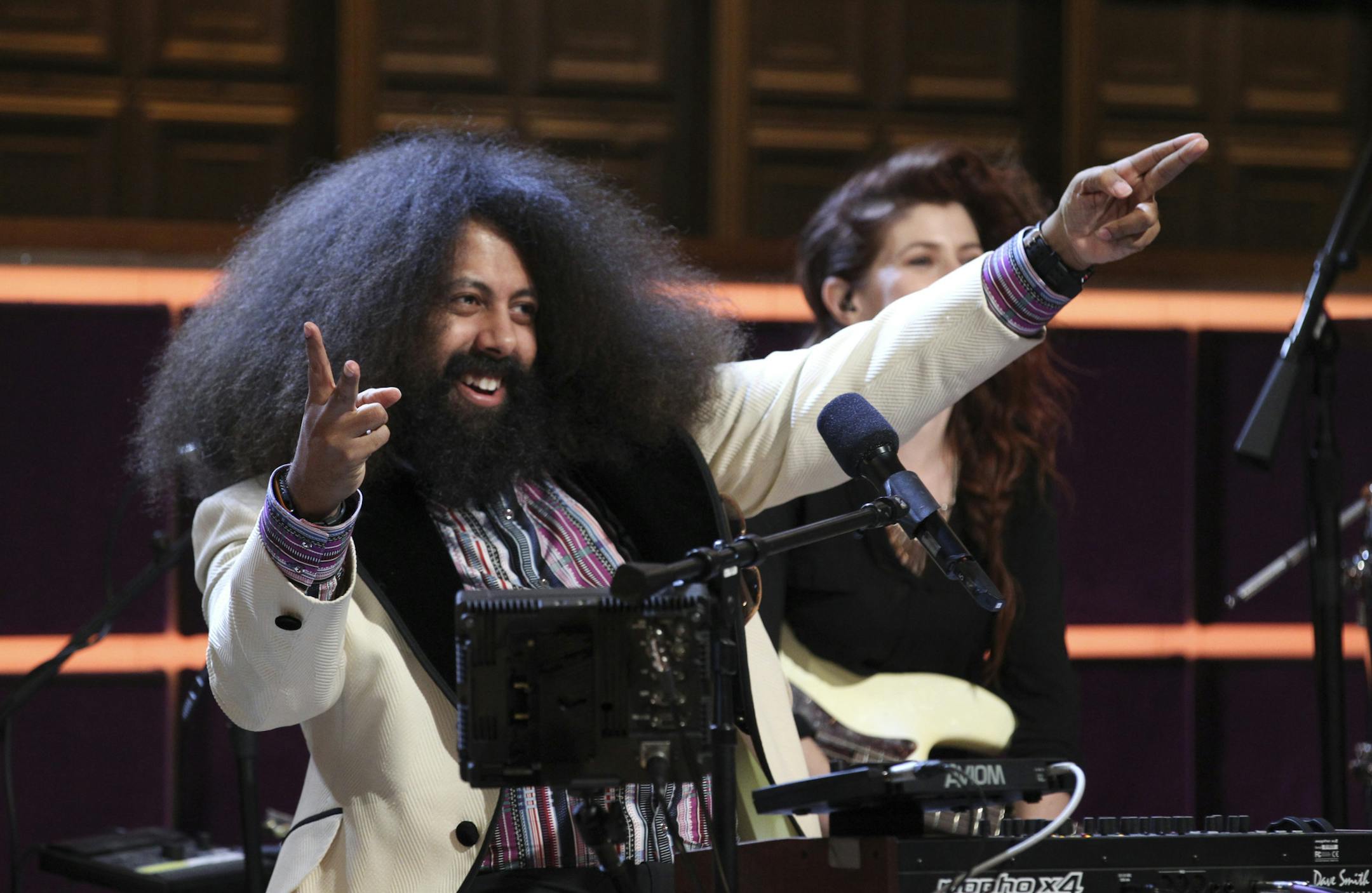 Band Leader Reggie Watts on "The Late Late Show with James Corden," Tuesday, April 7 (12:37 -- 1:37 AM, ET/PT) on the CBS Television Network. Photo: Sonja Flemming/CBS √?¬©2015 CBS Broadcasting, Inc. All Rights Reserved