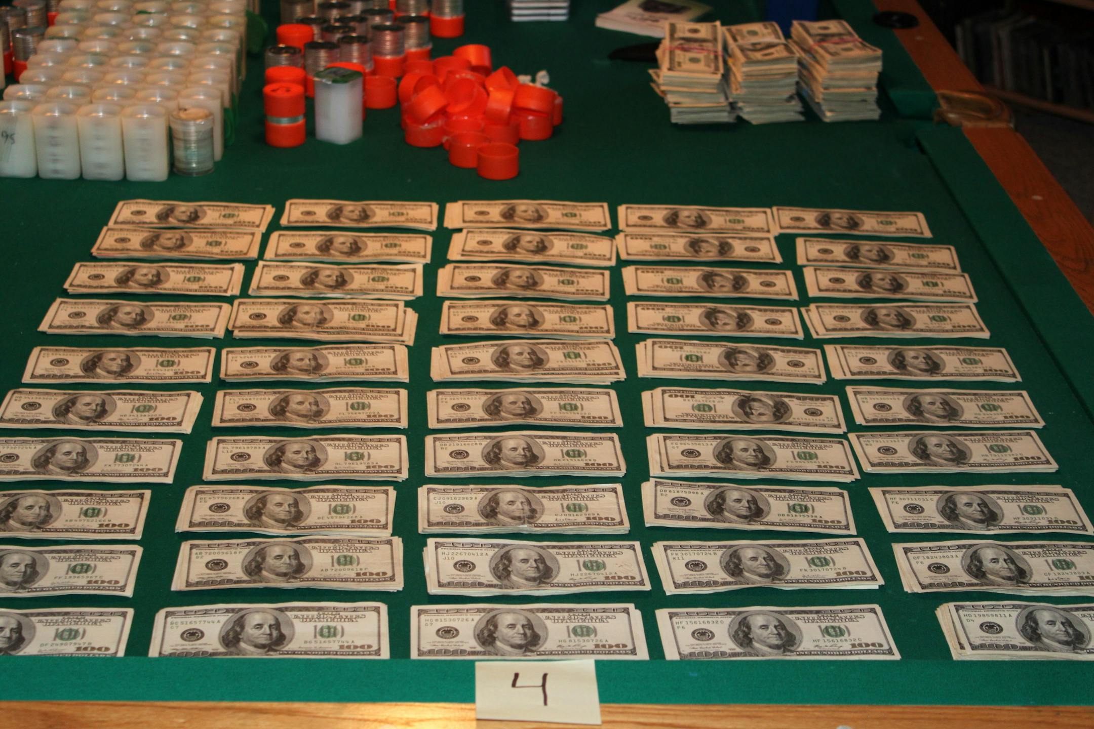 Money seized from home of Trevor Cook's brother, Graham.