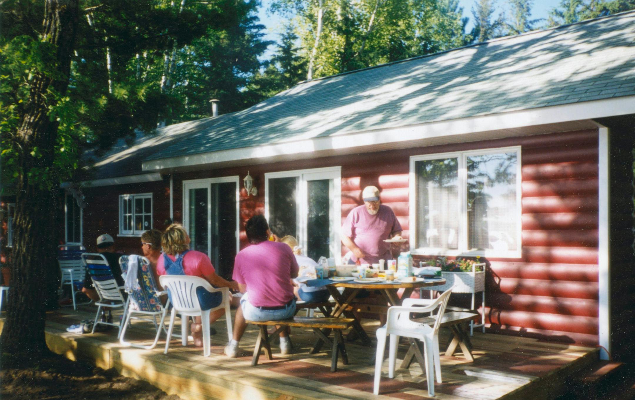 The Kjellberg family cabin as it looks today, with a new addition built in 1998.