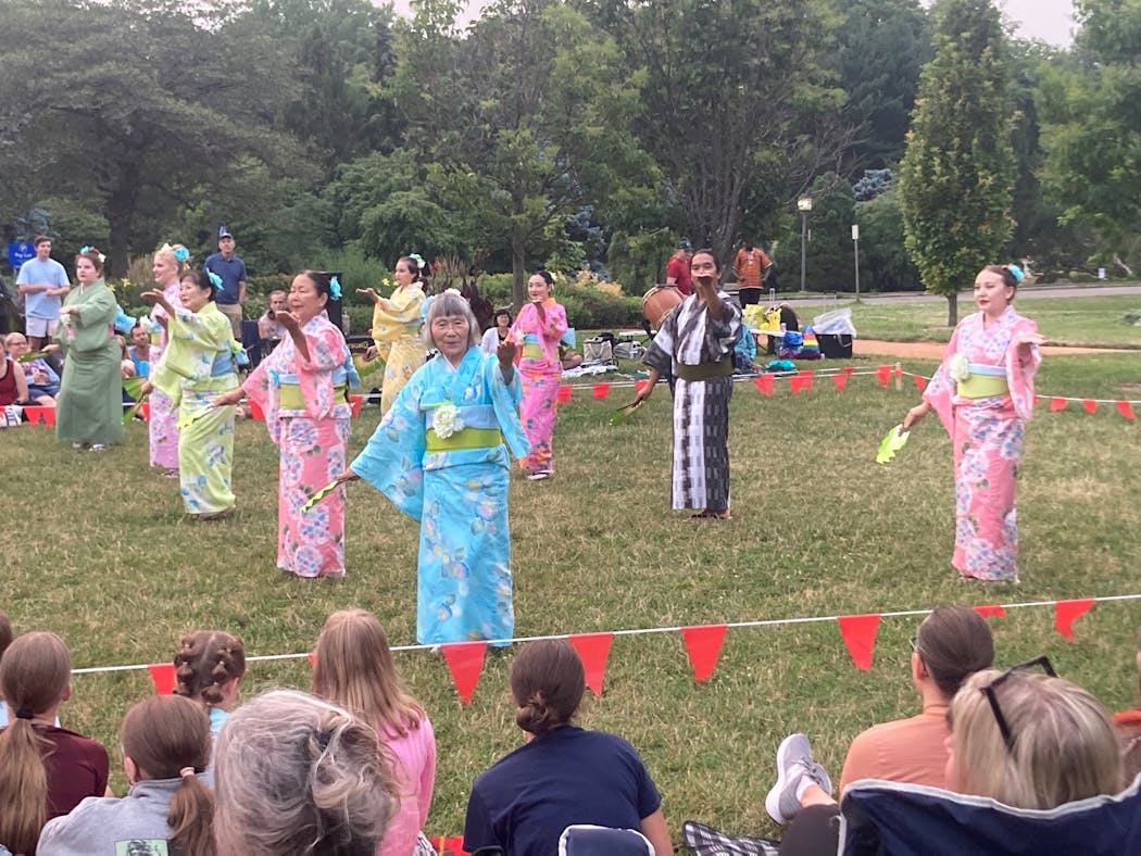 Sansei Yonsei Kai Japanese Dance Group performed to a Pokémon theme song at the Dances at the Lake Festival over the weekend.