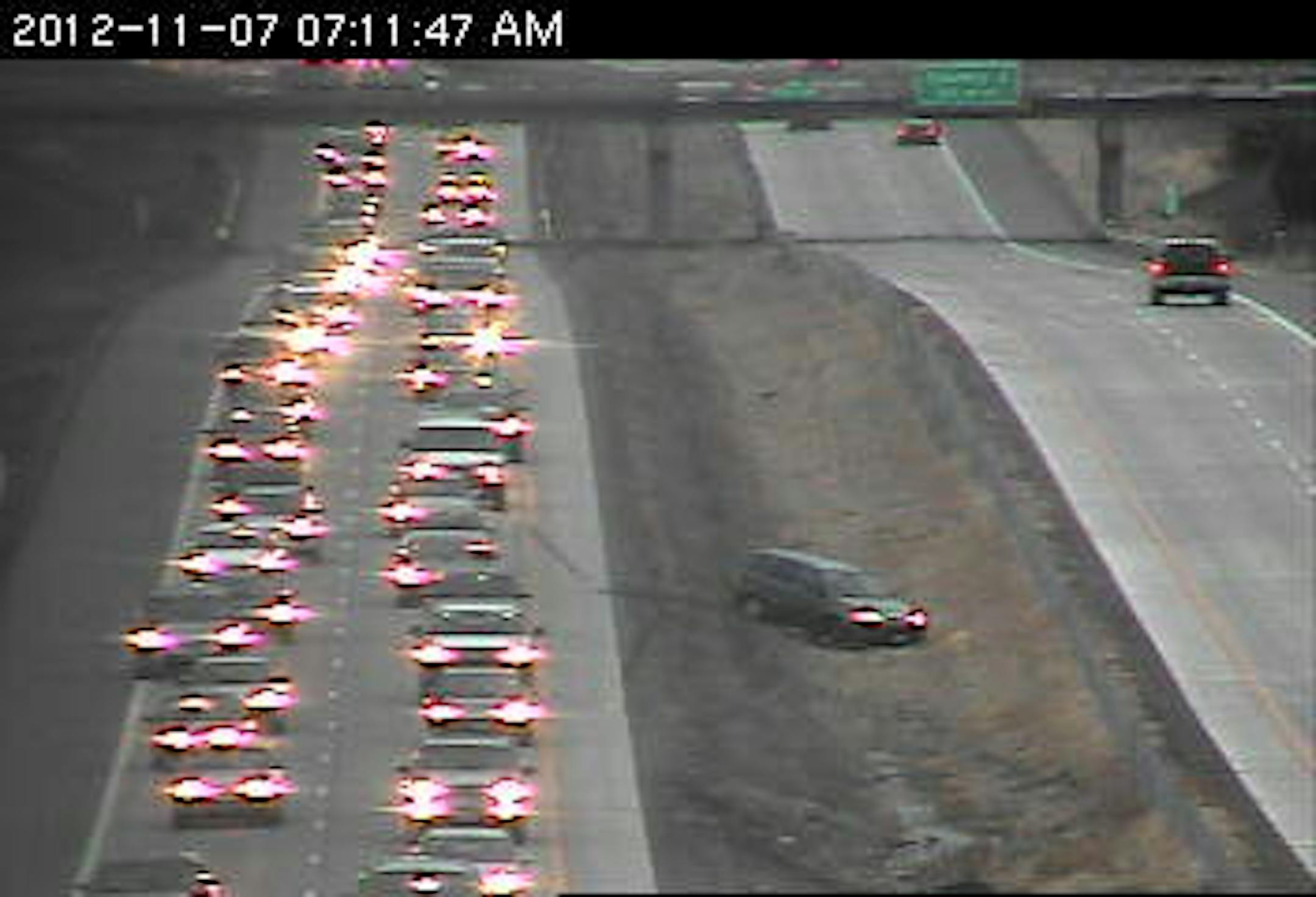 A spinout on 35E southbound near County 96