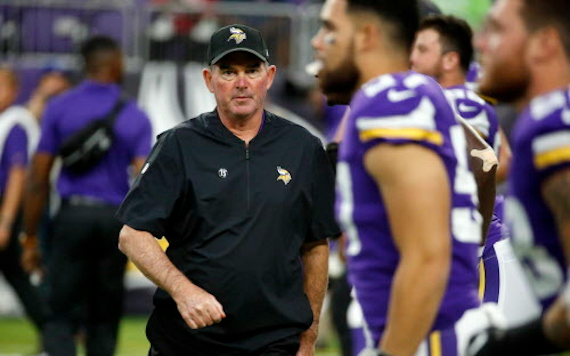 FILE - Minnesota Vikings head coach Mike Zimmer. (AP Photo/Bruce Kluckhohn, File)