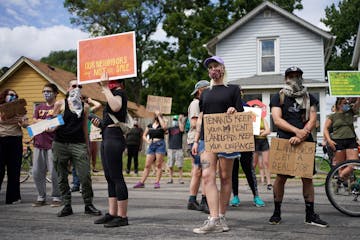 Renters and community members organized by Inquilinxs Unidxs Por Justicia and United Renters For Justice protested Saturday outside of what they said 