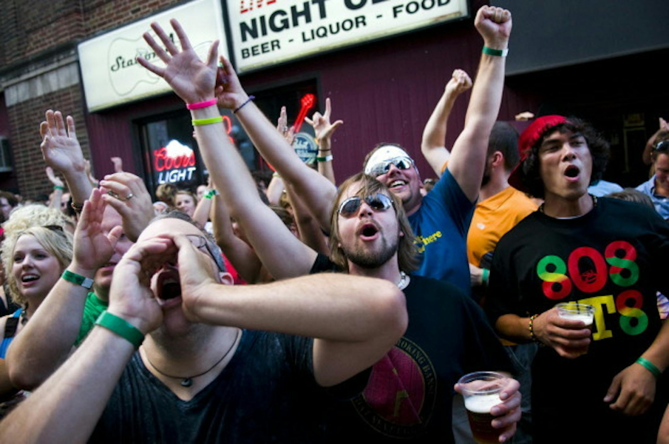 Fans packed the outside of Station 4 in 2010 for the Lowertown Music Festival, around the time the area was ripped up for light-rail construction. / Star Tribune file