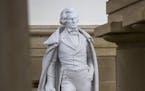 A statue of John C. Calhoun, a pre-Civil War, 19th century South Carolina statesman and slavery supporter, is displayed at the Capitol building in Was