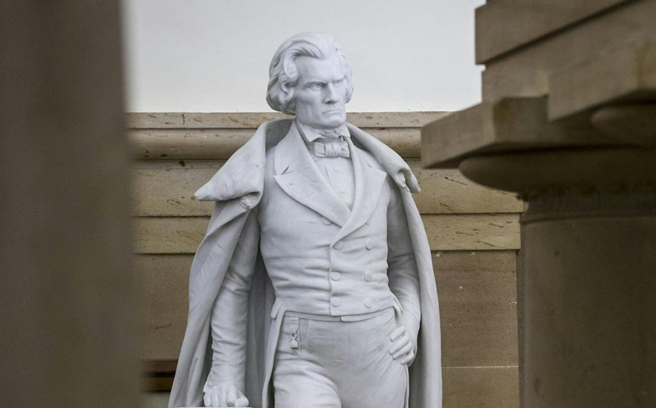 A statue of John C. Calhoun, a pre-Civil War, 19th century South Carolina statesman and slavery supporter, is displayed at the Capitol building in Washington.