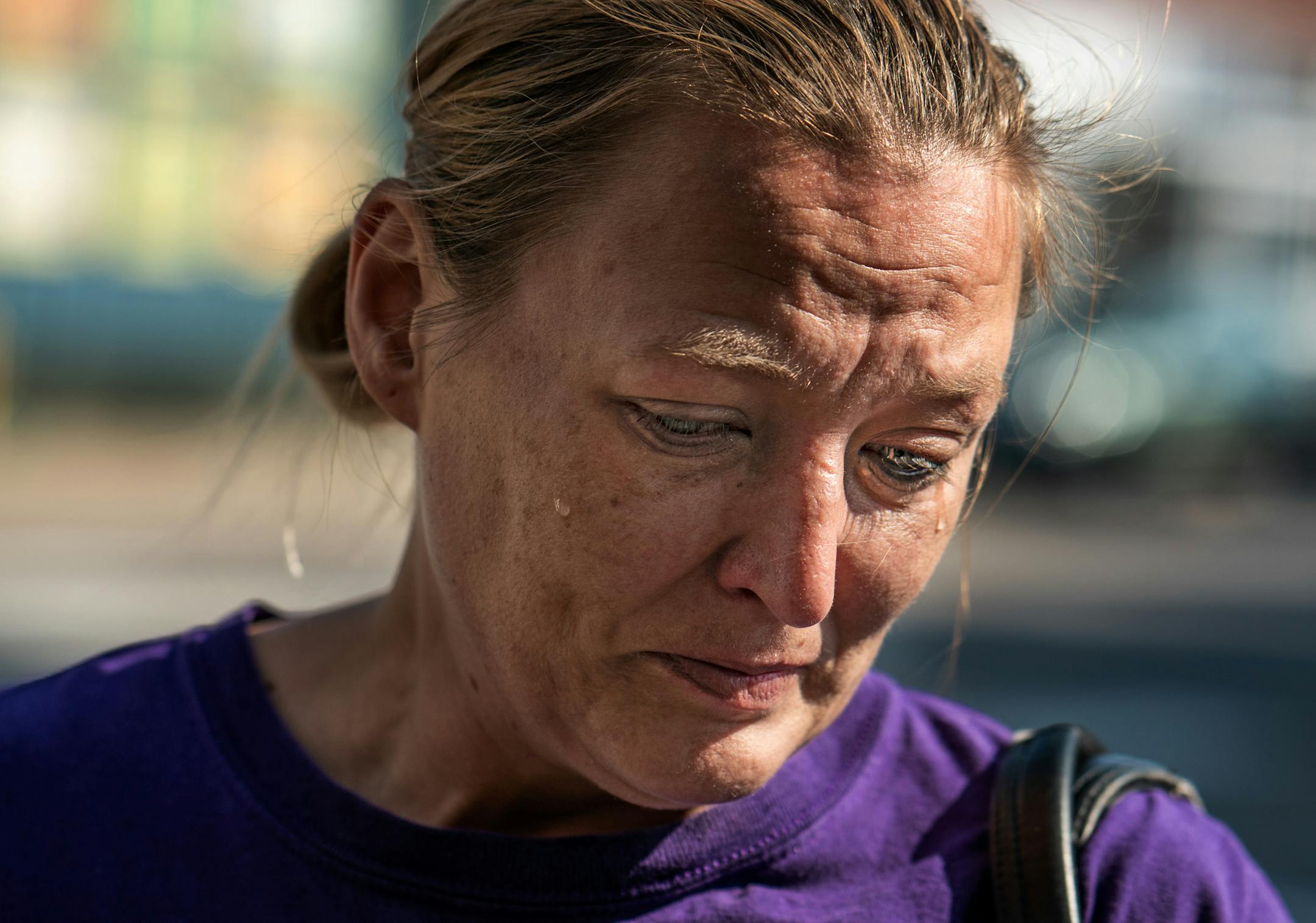 Natasha Gunderson became emotional recalling her cousin Kimberly Gunderson who died in a vehicular crash around one AM Sunday in front of Matt's Bar.] Richard Tsong-Taatarii@startribune.com