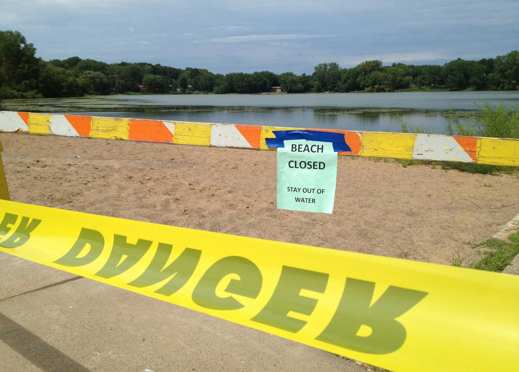 The beach on Lily Lake in Stillwater, just north of Hwy. 36 in Stillwater, is closed.