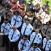 Sheriff deputies, corrections officers, state troopers and city police stood in ranks in observance of fallen law enforcement officers everywhere.