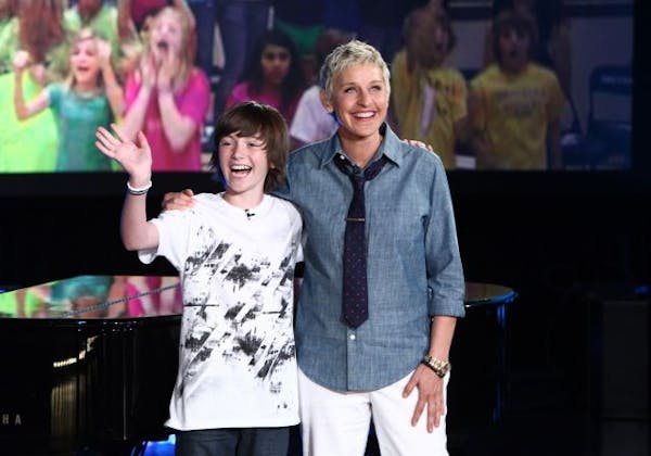 Ellen DeGeneres has embraced Greyson Chance both literally and figuratively.