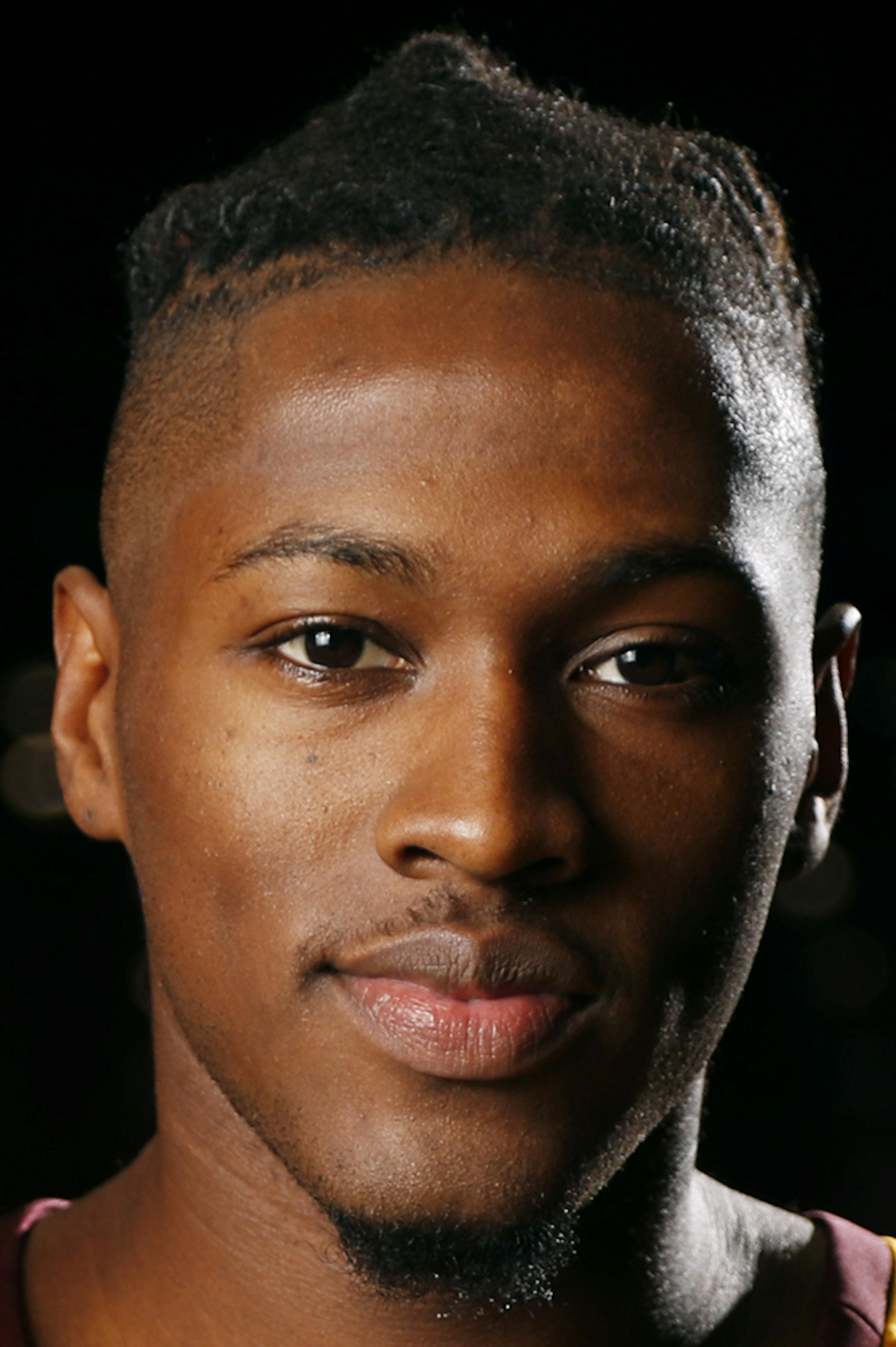 Akeem Springs senior graduate transfer from Wisconsin-Milwaukee Williams Arena Tuesday October 25, 2016 in Minneapolis, MN. ] Minnesota men's basketball media day at Williams Arena. Jerry Holt / jerry. Holt@Startribune.com