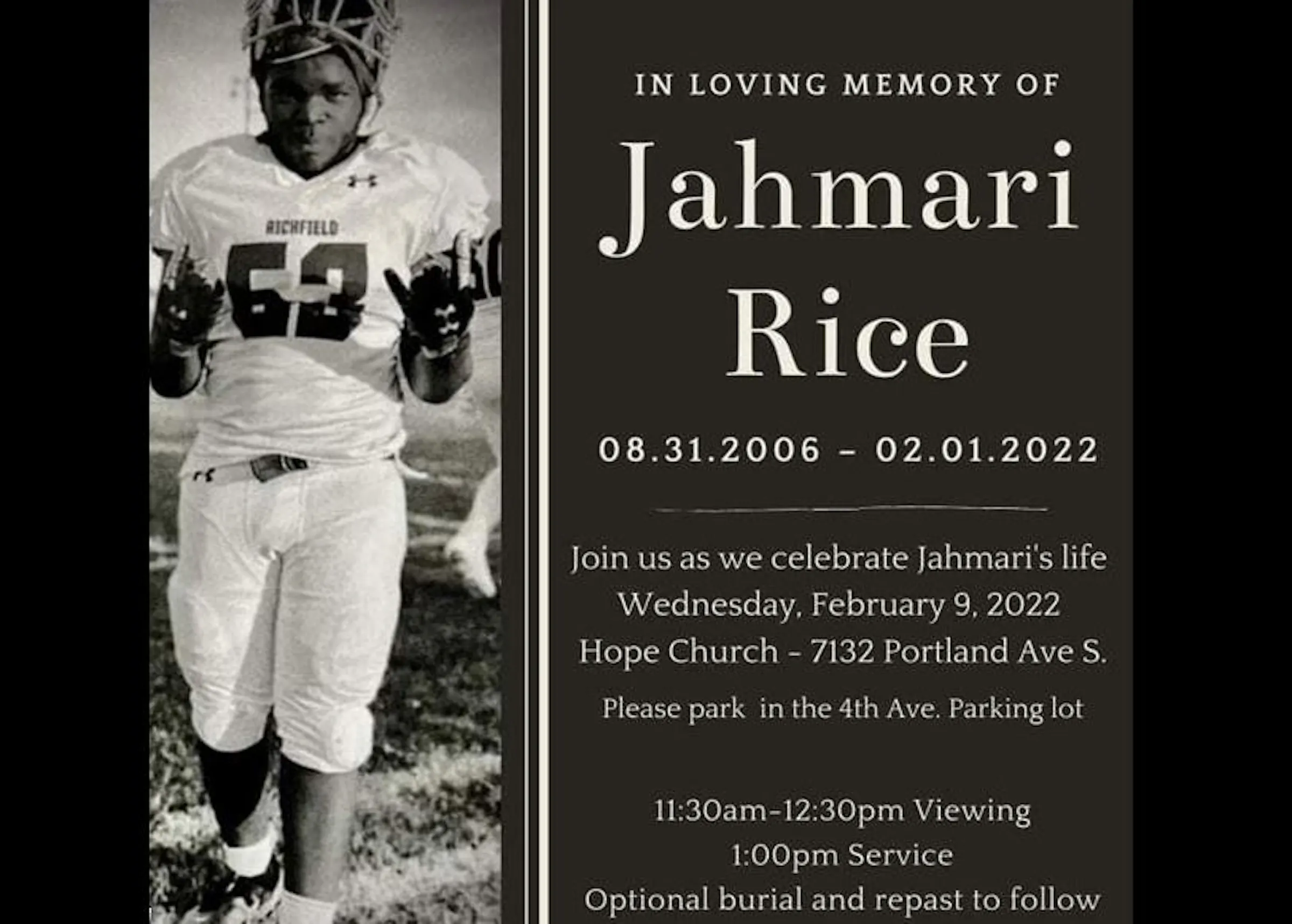 Funeral is set for teen shot outside Richfield school; father can leave ...