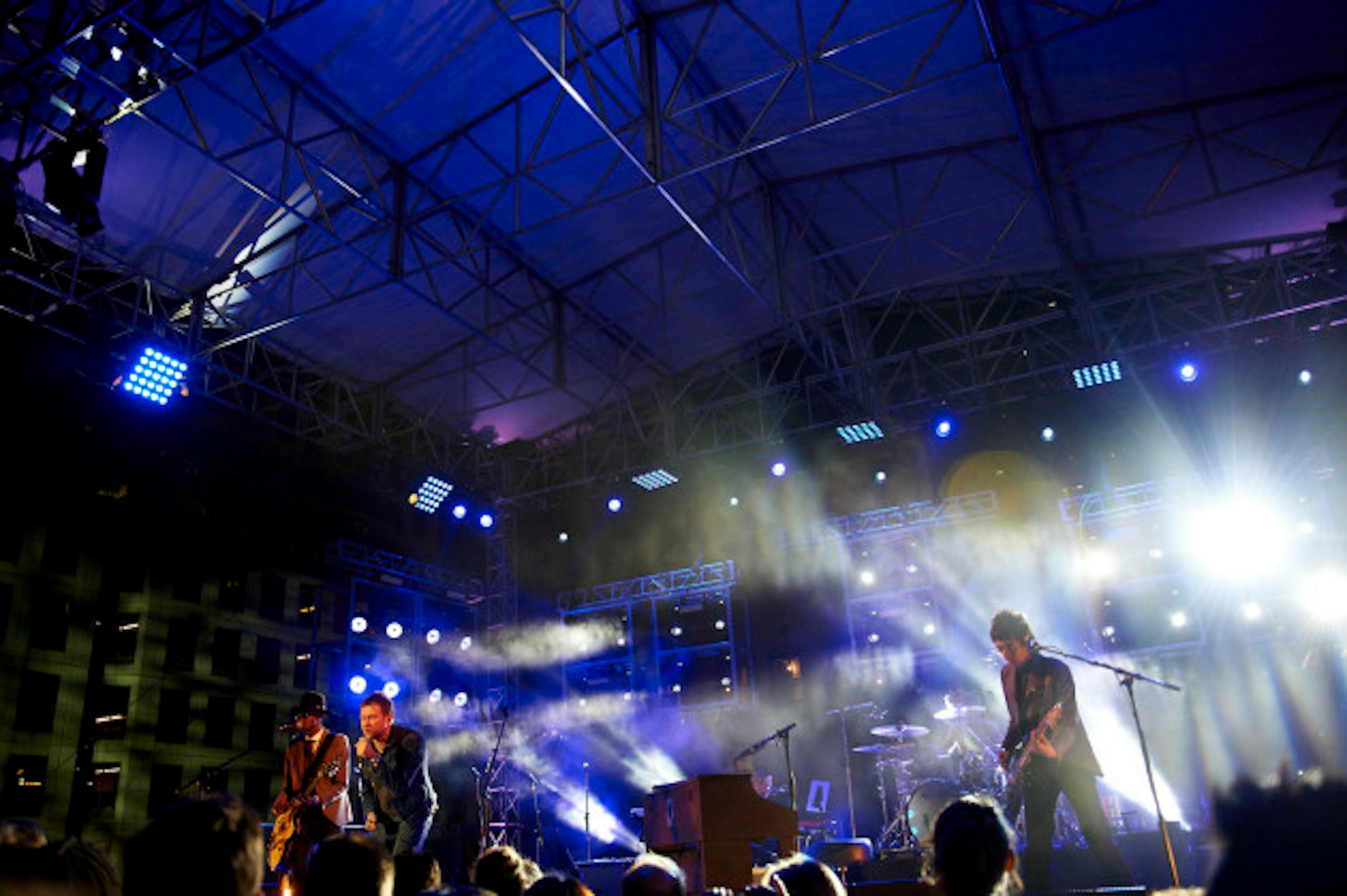 Damon Albarn performed for "Guitar Center Sessions" atop a parking garage in downtown Austin during the South by Southwest Music Conference on Thursday. / Photos by Tony Nelson