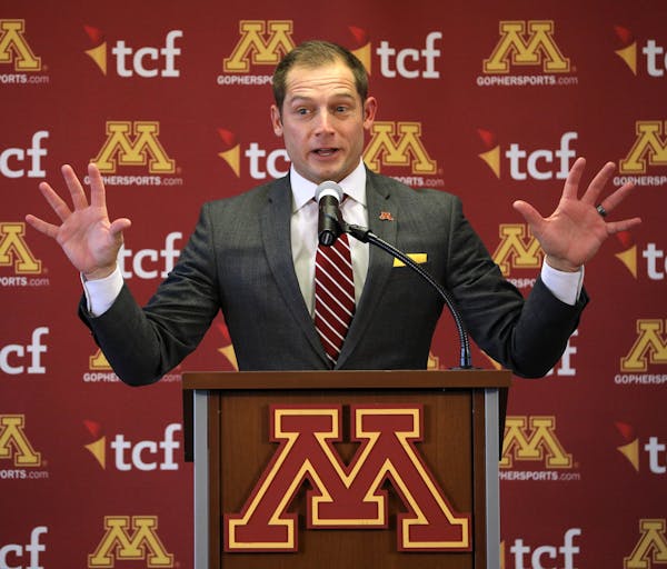 Newly named University of Minnesota football coach P.J. Fleck spoke during a press conference Friday. ] ANTHONY SOUFFLE &#x2022; anthony.souffle@start