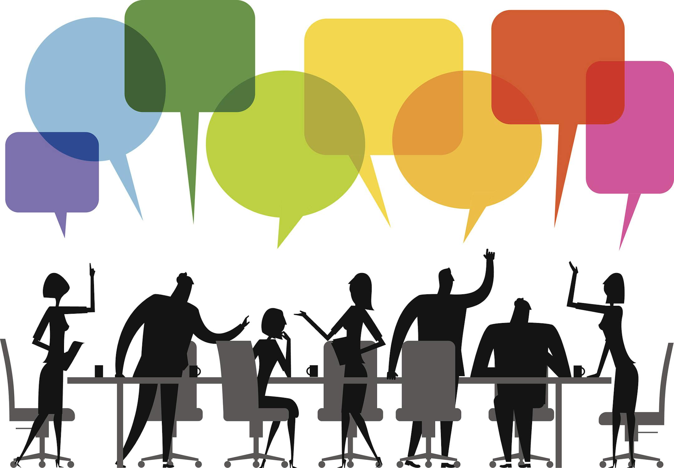 Vector illustration of meeting