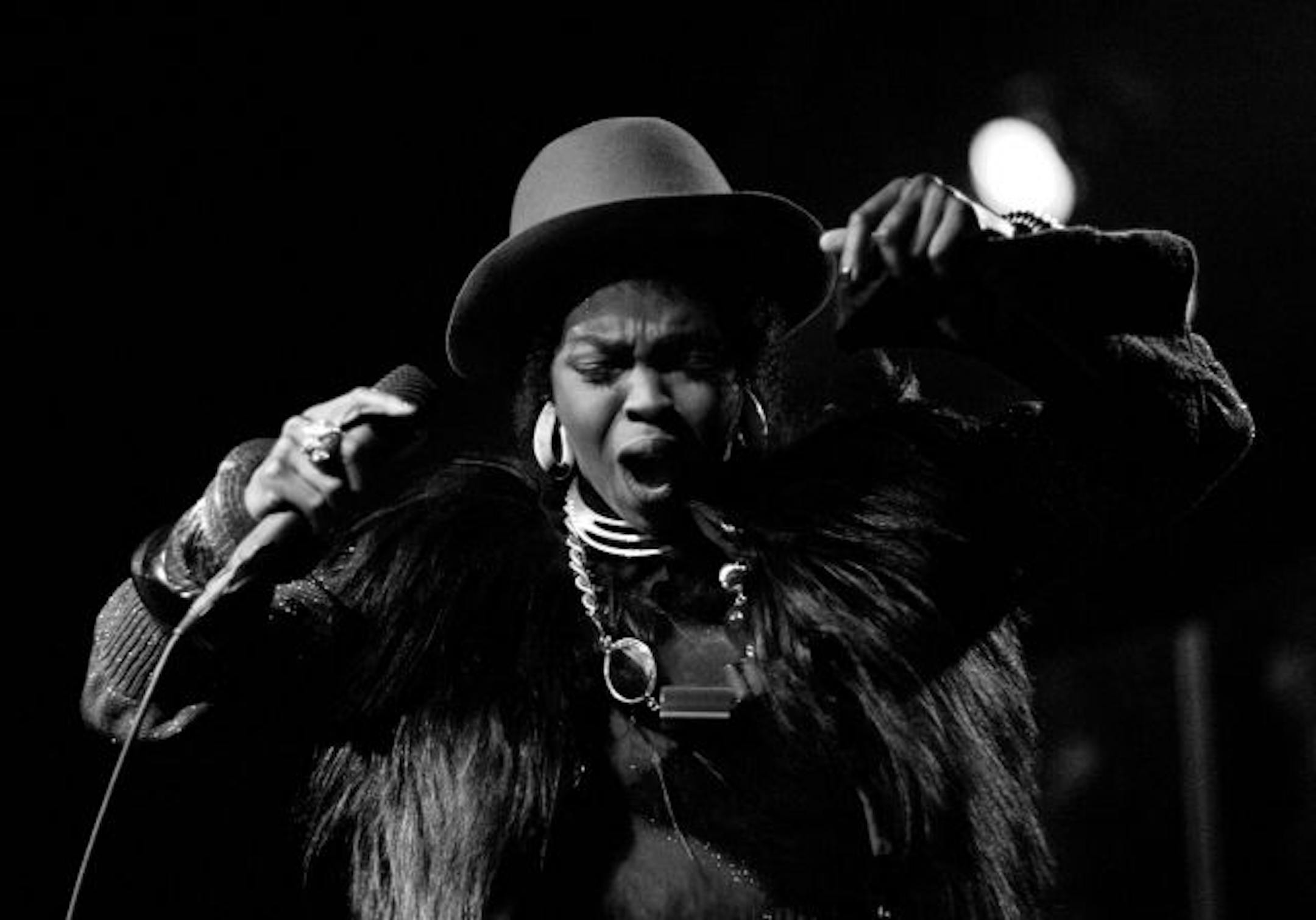 Lauryn Hill early in her First Ave. set just after midnight.