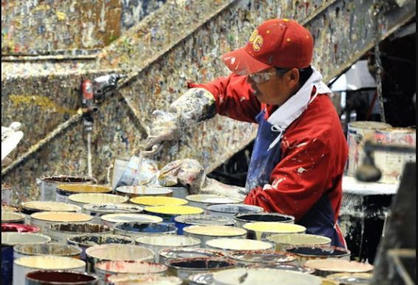 Fridley-based Amazon Environmental processed all of the paint collected statewide. The company uses leftover latex to make recycled paint.