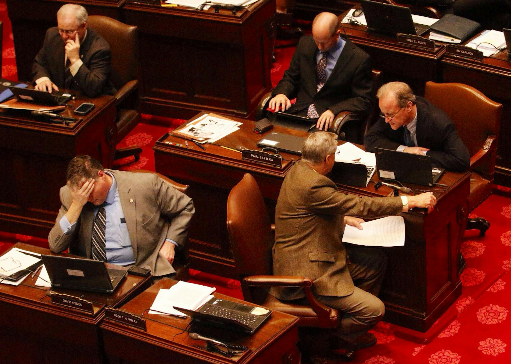 Senators prepare for a final vote on the MN tax bill. ] BRIAN PETERSON/STAR TRIBUNE.