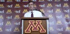University of Minnesota Athletics Director Mark Coyle addressed the media after the firing of Gophers football coach Tracy Claeys. ] CARLOS GONZALEZ c