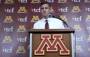 University of Minnesota Athletics Director Mark Coyle addressed the media after the firing of Gophers football coach Tracy Claeys. ] CARLOS GONZALEZ c