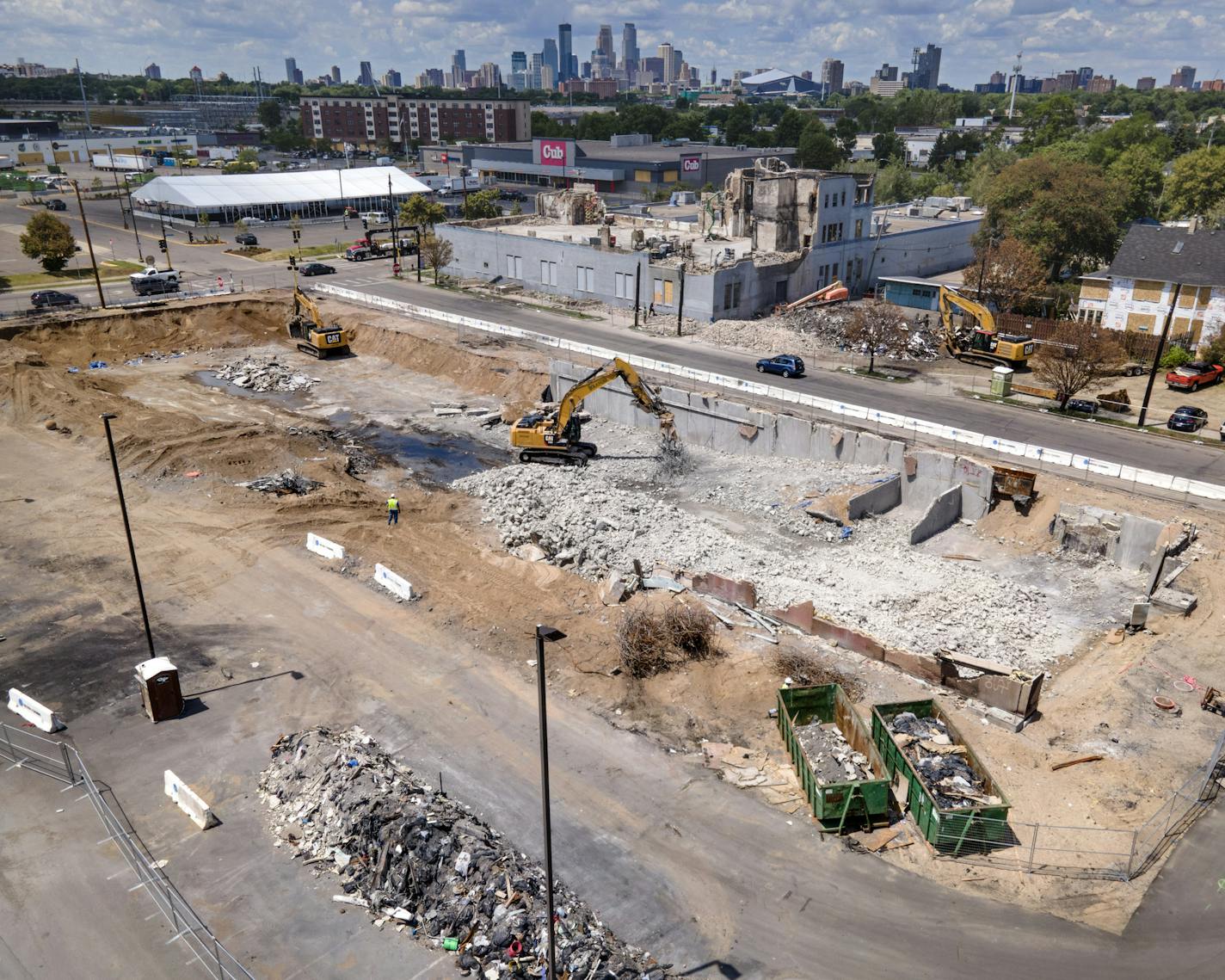 Demolition crews cleared the site of the 198-unit apartment building that was under construction before it was burned to the ground in Minneapolis during the protests after George Floyd's death. Barely after the smoke had cleared, Wellington was already planning to rebuild.