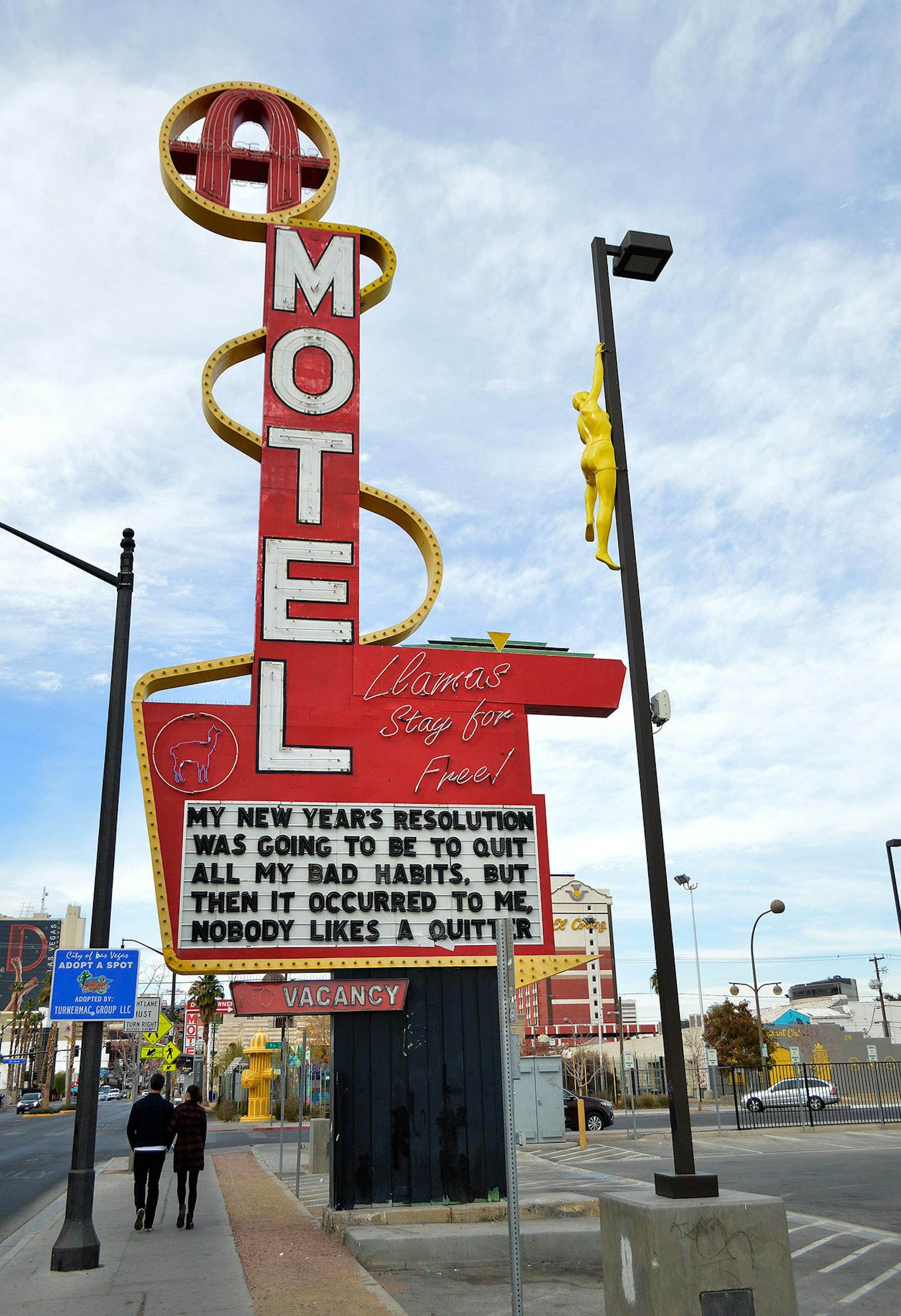 Part of Vegas' charm? The tackiness and the attitudes, evidenced at street level via a stroll around town.